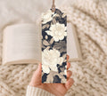 Wood Bookmark Charcoal Floral
