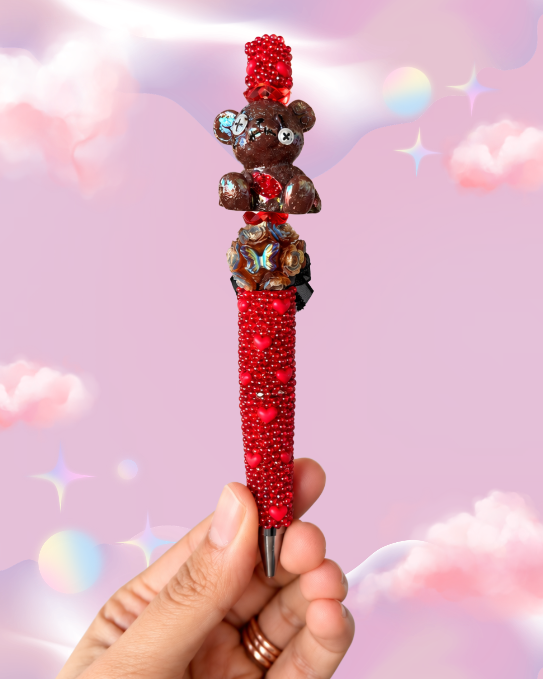 Stitched Bear - Red Deluxe