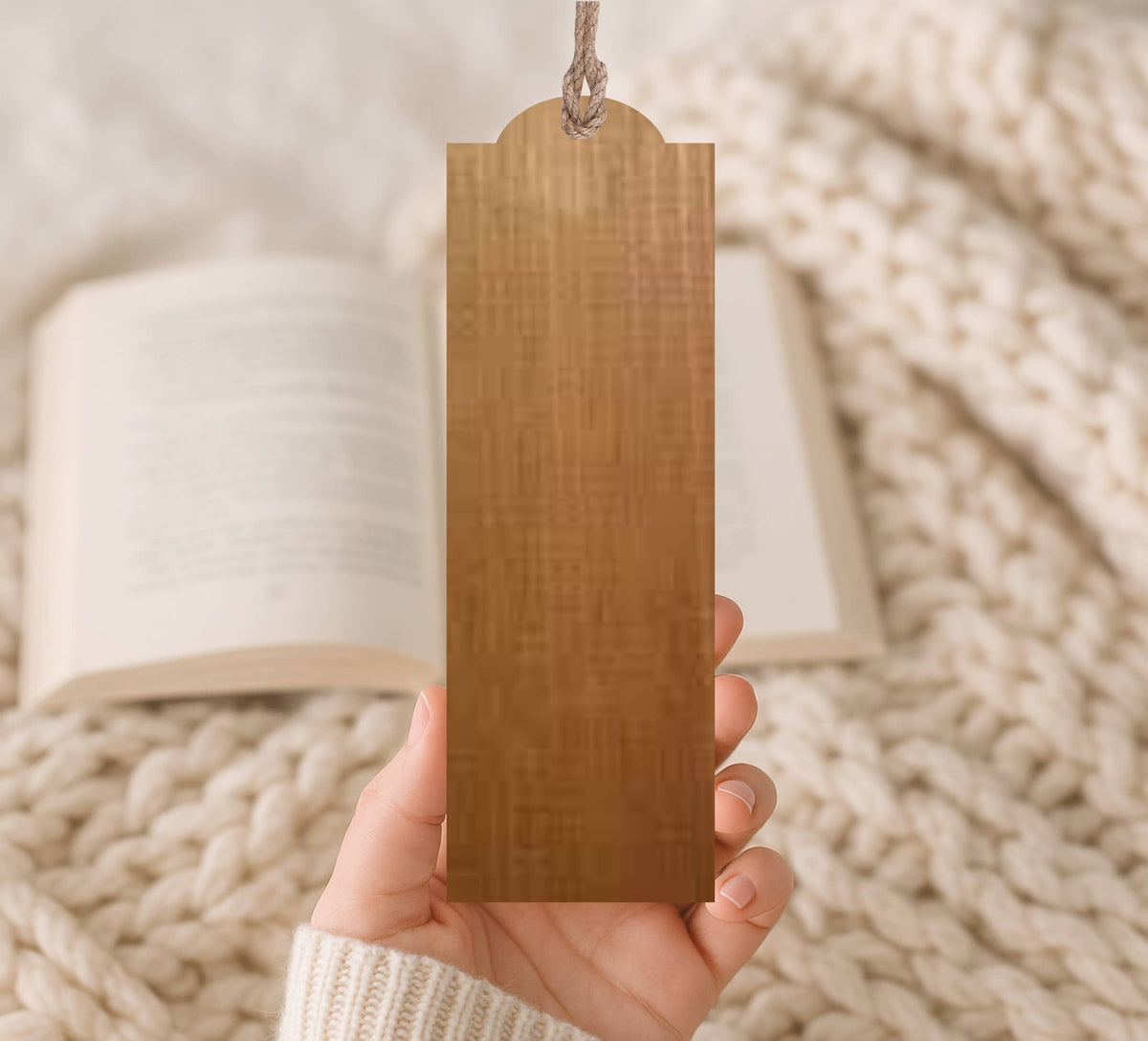 Wood Bookmark Green Pasture