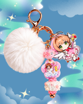 Sakura Beaded Keychain