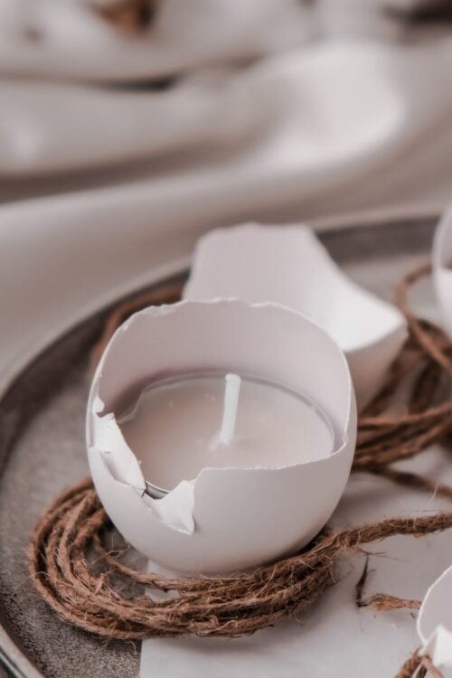 DIY Eggshell Candles